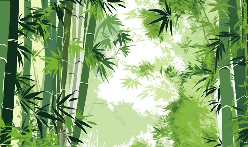 茂盛绿色竹子竹林,插画/手绘图,插画/手绘图库,插画/手绘图下载,插画/手绘